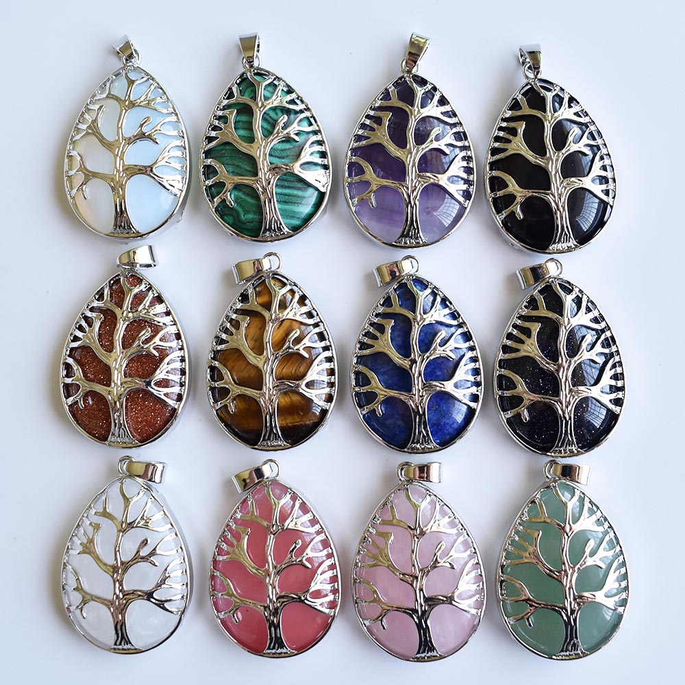Fashion Waterdrop Tree stone charm Handmade Healing Crystal pendant for jewelry pendants Necklace making Wholesale
Fashion Waterdrop Tree stone charm Handmade Healing Crystal pendant for jewelry pendants Necklace making Wholesale