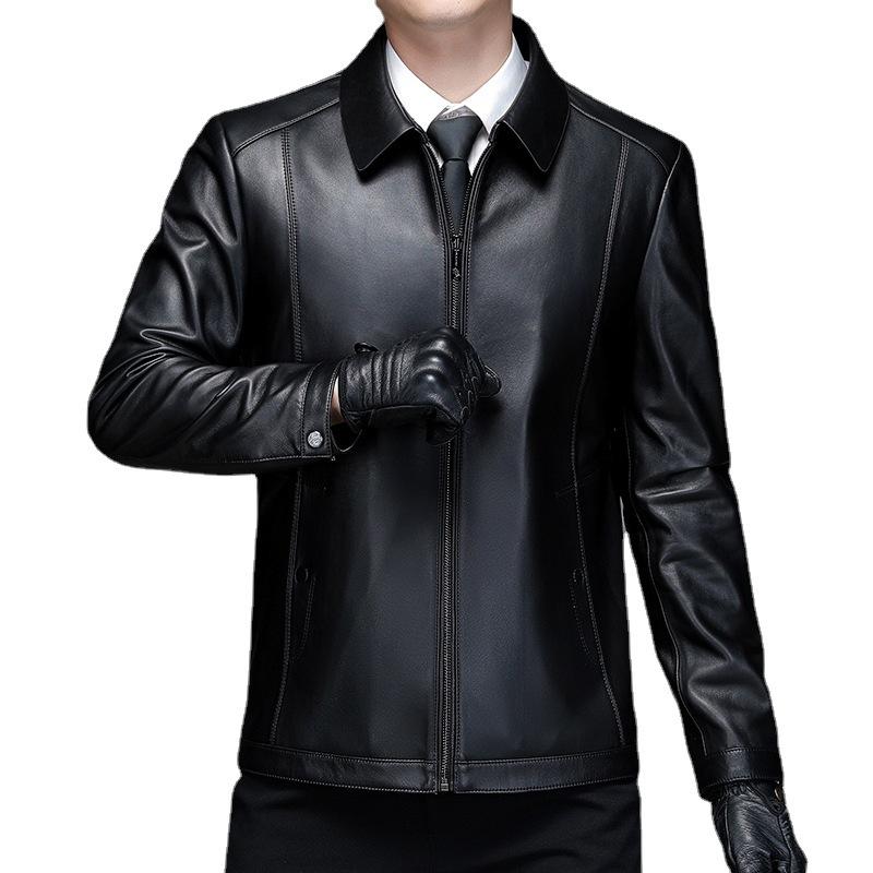 Men's Jackets 2101 Spring And Autumn Thin Coat Man Slim Fit Short Middle-aged Genuine Leather Jacket, Black;brown
Men's Jackets 2101 Spring And Autumn Thin Coat Man Slim Fit Short Middle-aged Genuine Leather Jacket, Black;brown