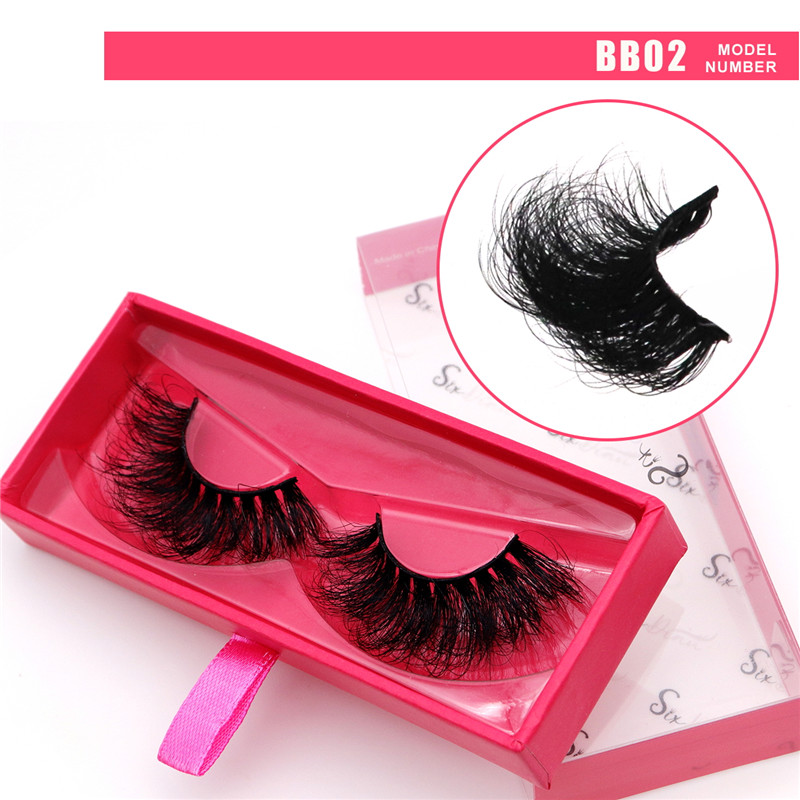 8D Mink Lashes 25mm Fluffy Dramatic False Eyelashes 100% Real Mink Hair Eye Lashes Wispy Long Thick Full Volume Strip Lash Cruelty Free Fake Eyelash 1