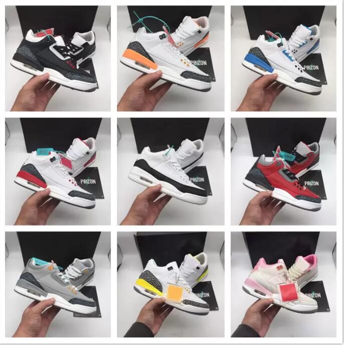 Basketball Shoes Arrival Georgetown Trainers Fragment Rivals Mens Womens 3 3s Red Men Women Sports Sneakers, Customize