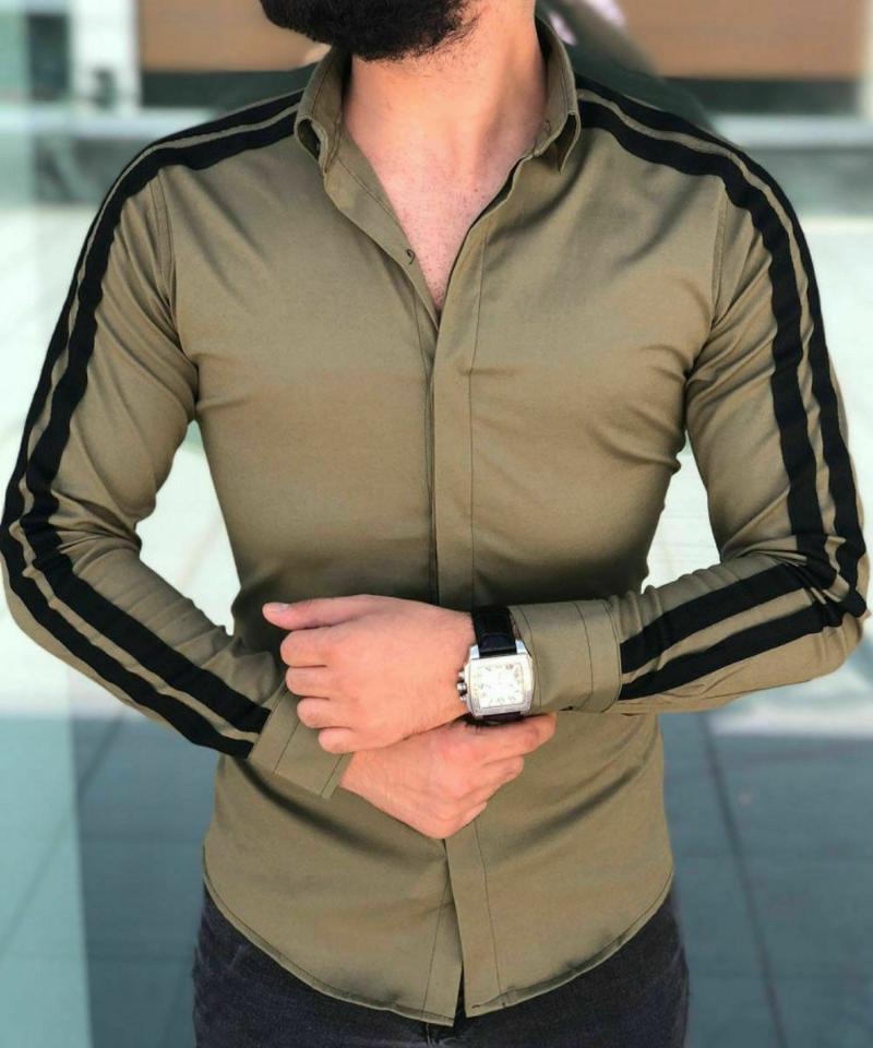 Style Fashion Casual Social Formal Shirt Men Long Sleeve Slim Office Cotton Mens Shirts M-2XL Men's