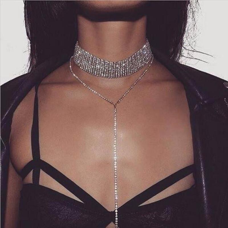 Women T Logan Clavicle Necklaces Luxury Crystal Choker Necklace Rhinestone Pendant Collar Jewelry 4ND30 Chokers
Women T Logan Clavicle Necklaces Luxury Crystal Choker Necklace Rhinestone Pendant Collar Jewelry 4ND30 Chokers