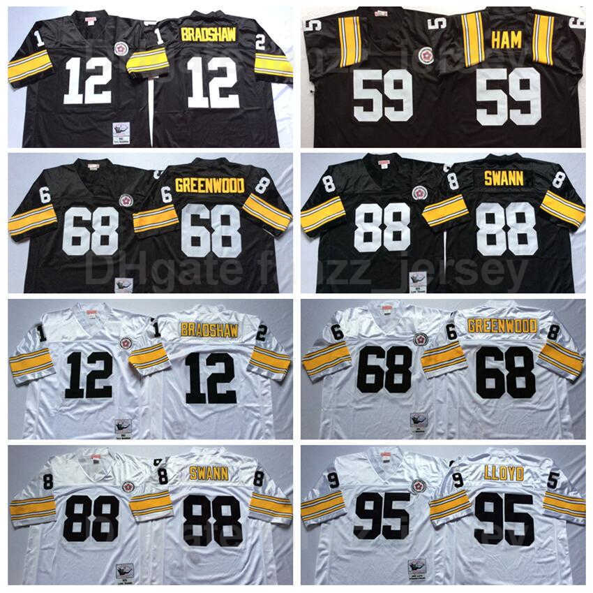 Retro NCAA Football Vintage 68 L.C Greenwood Jersey 12 Terry Bradshaw 59 Jack Ham 88 Lynn Swann 95 Greg Lloyd Black White, 12 black
Retro NCAA Football Vintage 68 L.C Greenwood Jersey 12 Terry Bradshaw 59 Jack Ham 88 Lynn Swann 95 Greg Lloyd Black White, 12 black