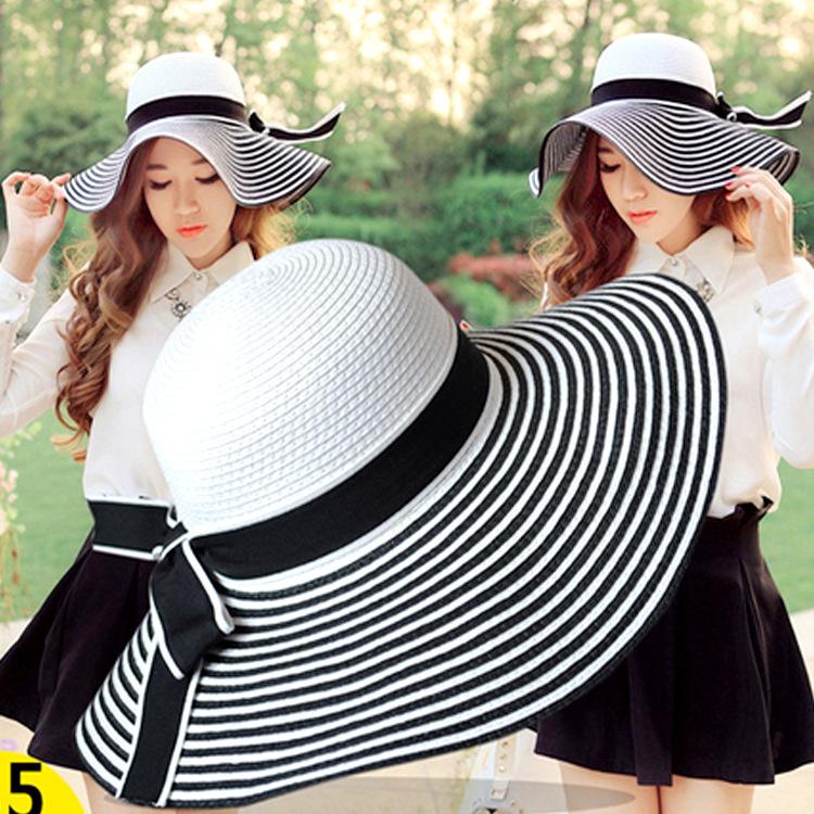 Fashion Summer Holiday Vacation Wide Large Brim Floppy Sun Straw Hat Cap With Bowknot Lady Outdoor Striped Beach Hats, Black
Fashion Summer Holiday Vacation Wide Large Brim Floppy Sun Straw Hat Cap With Bowknot Lady Outdoor Striped Beach Hats, Black