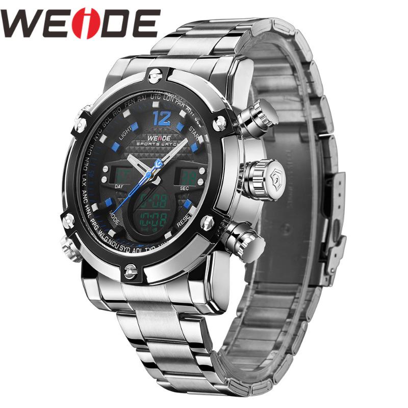 Wristwatches WEIDE Men Watch Relojes Military Quartz Wrist Dual Time Zone Tops Bussiness Para Hombre Men's Watches, Wh5205-6b
Wristwatches WEIDE Men Watch Relojes Military Quartz Wrist Dual Time Zone Tops Bussiness Para Hombre Men's Watches, Wh5205-6b
