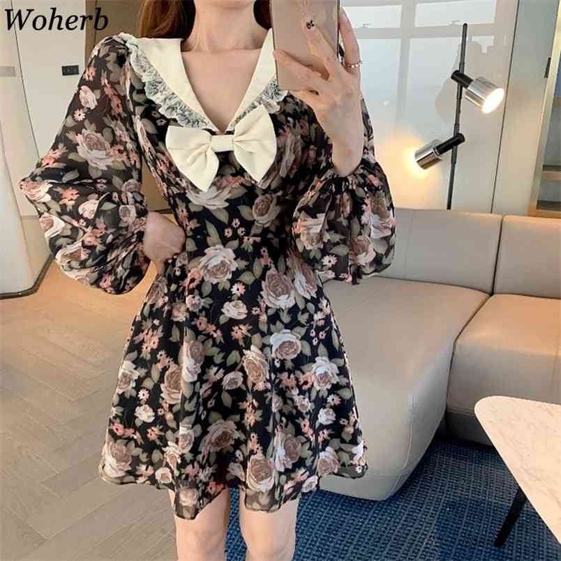 Sweet Lantern Sleeve Dress Women Summer Robe Bow Lace Patchwork Floral Chiffon Dresses High Waist Vestidos Mujer 210519, Mixed
Sweet Lantern Sleeve Dress Women Summer Robe Bow Lace Patchwork Floral Chiffon Dresses High Waist Vestidos Mujer 210519, Mixed