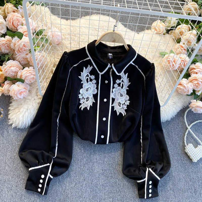 LY VAREY LIN Spring Autumn Women Lace Embroidery Shirt Elegant Blouses Vintage Long Sleeve Female Shirts 210526, Black
LY VAREY LIN Spring Autumn Women Lace Embroidery Shirt Elegant Blouses Vintage Long Sleeve Female Shirts 210526, Black