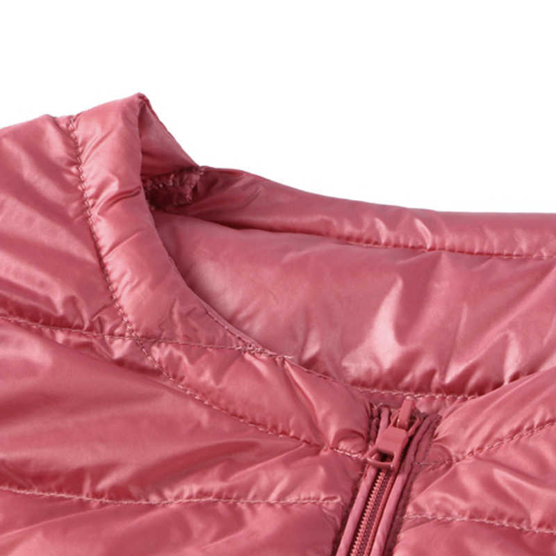 Schinteon S-8XL Women Ultra Light Down Vest Casual Slim White Duck Bottoming Sleeveless Winter Warm Liner Clothing 211013