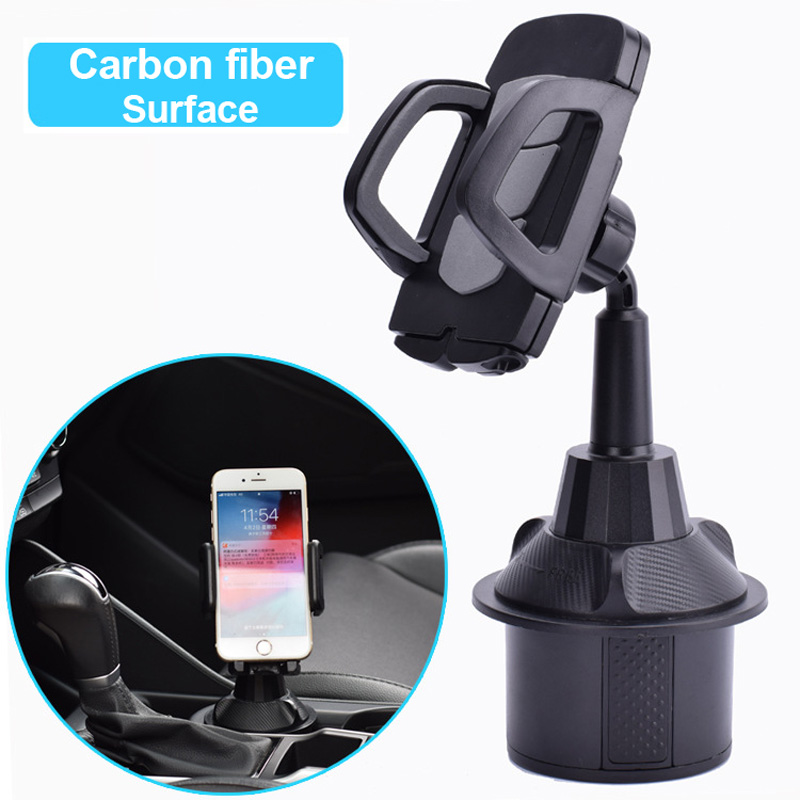 360 Degree Car Cup Holder Mobile Phone Mount Adjustable Angle Height Stand for IPhone Samsung Cellphone