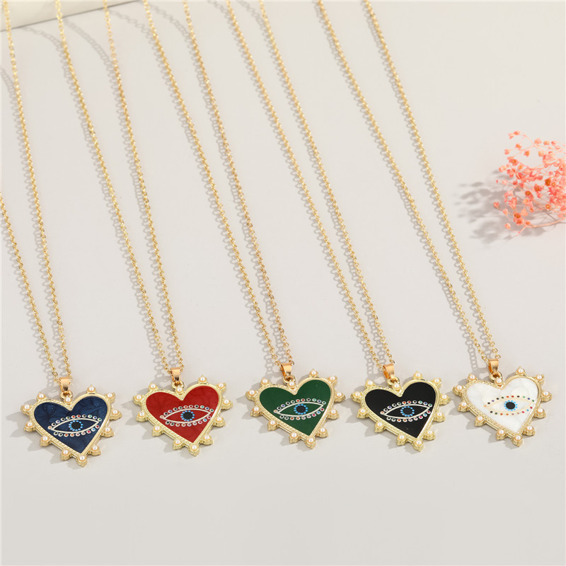 S2290 Fashion Jewelry Heart Evil Eye Pendant Necklace Blue Eyes Choker Necklaces
S2290 Fashion Jewelry Heart Evil Eye Pendant Necklace Blue Eyes Choker Necklaces