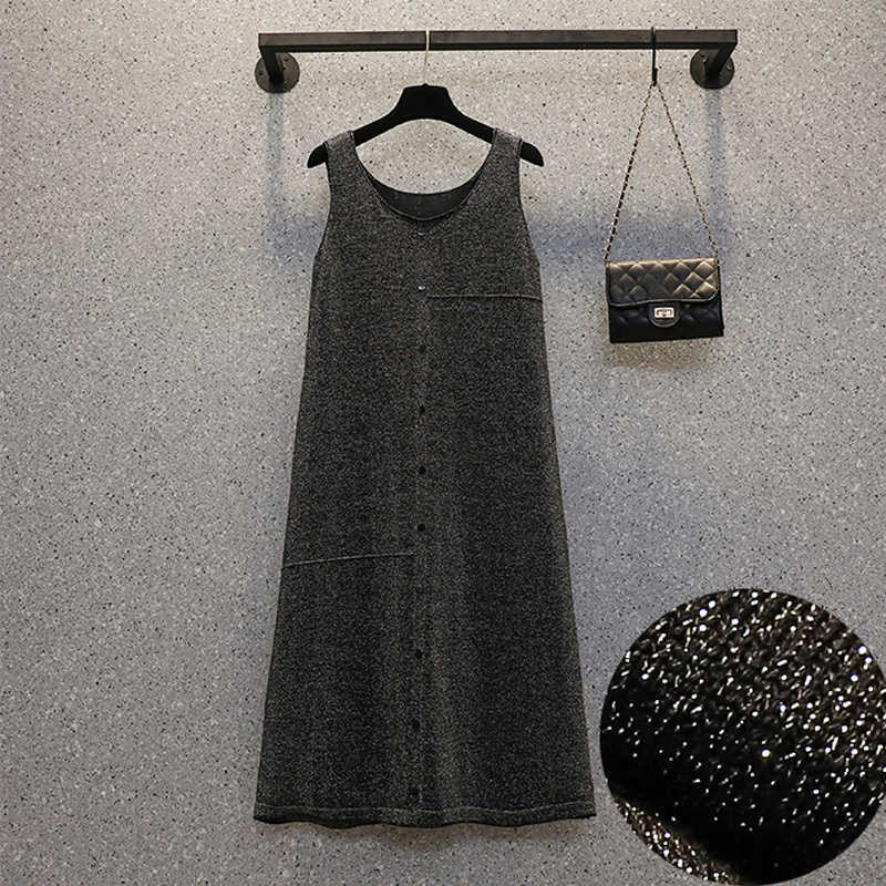 shiny lurex Knitted Women Sweater Dresses Spring Summer Solid V Neck Sleeveless Vestidos Sexy Slim Fit Female Dress 210604, Black
shiny lurex Knitted Women Sweater Dresses Spring Summer Solid V Neck Sleeveless Vestidos Sexy Slim Fit Female Dress 210604, Black