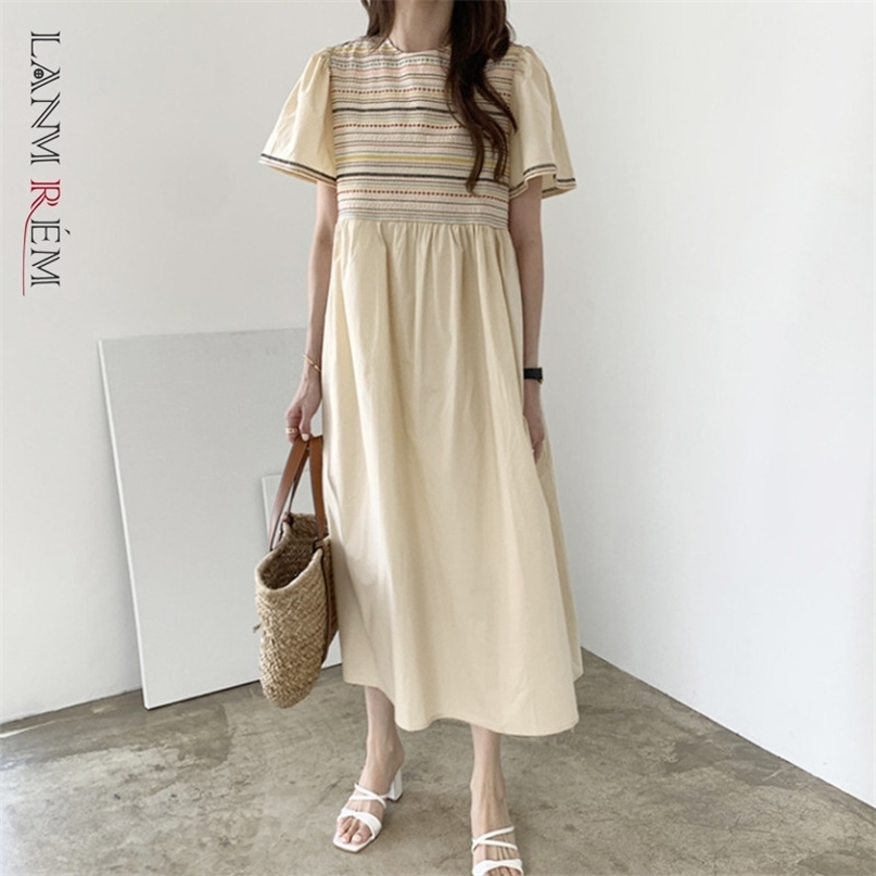 Casual Midi Dress Industry Embroidery Design Pleated Flying Sleeve Temperament Loose Summer Women 2P1649 210526, Apricot
Casual Midi Dress Industry Embroidery Design Pleated Flying Sleeve Temperament Loose Summer Women 2P1649 210526, Apricot