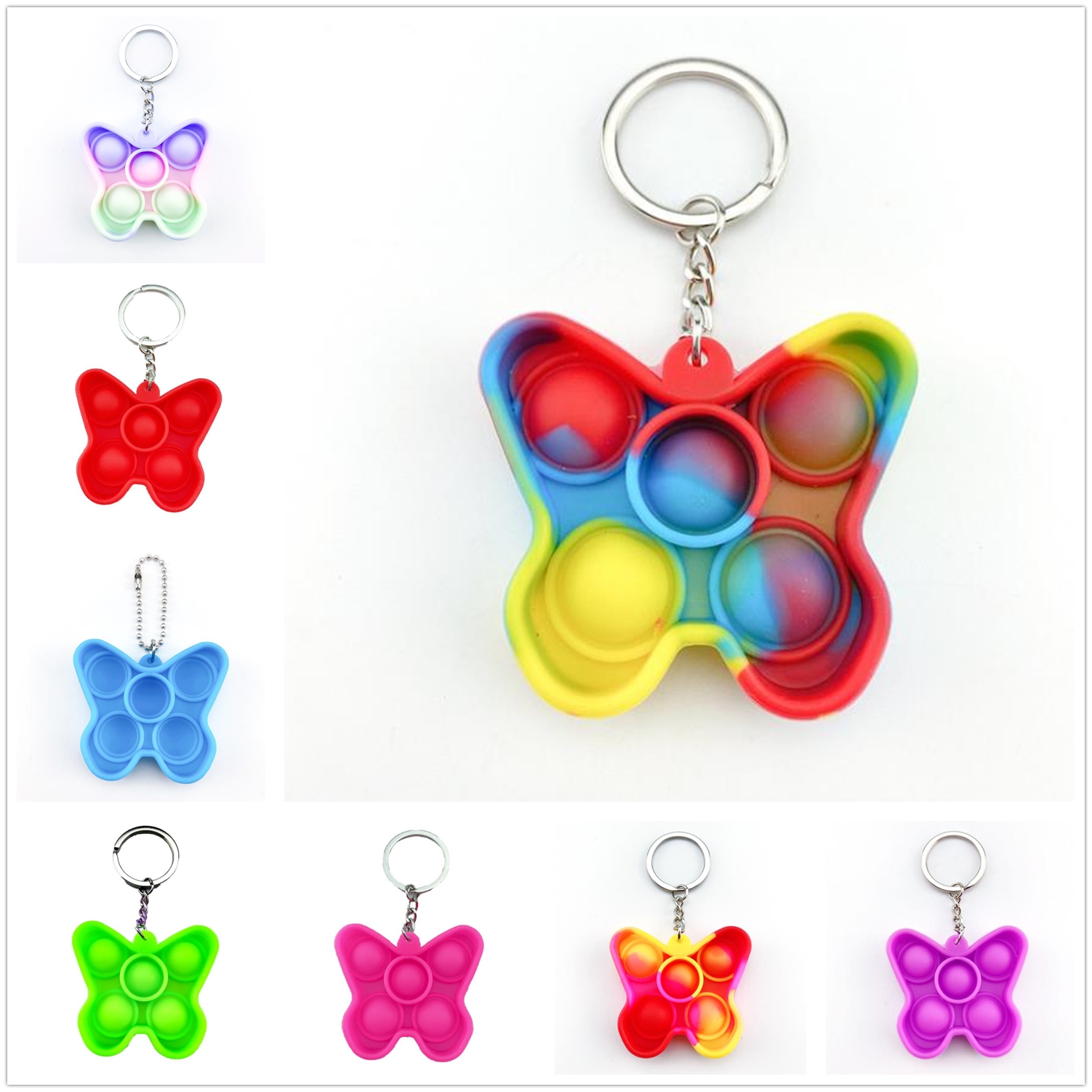 Butterfly Fidget Push Bubble Pop it Silicone Toy Keychains Simple Decompression toys Stress Relief Gadgets Gifts
Butterfly Fidget Push Bubble Pop it Silicone Toy Keychains Simple Decompression toys Stress Relief Gadgets Gifts