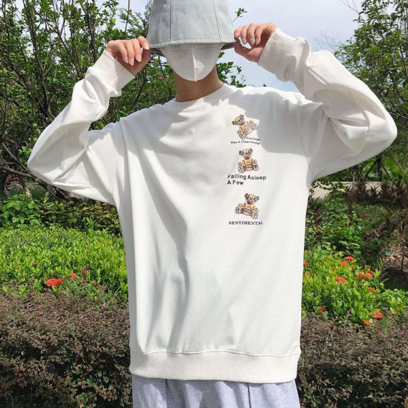 Men's Hoodies & Sweatshirts 2021 Autumn Simple Solid Color Casual Bear Letter Patch Couples Stretch Plus Size O-neck Men Sweater, White
Men's Hoodies & Sweatshirts 2021 Autumn Simple Solid Color Casual Bear Letter Patch Couples Stretch Plus Size O-neck Men Sweater, White