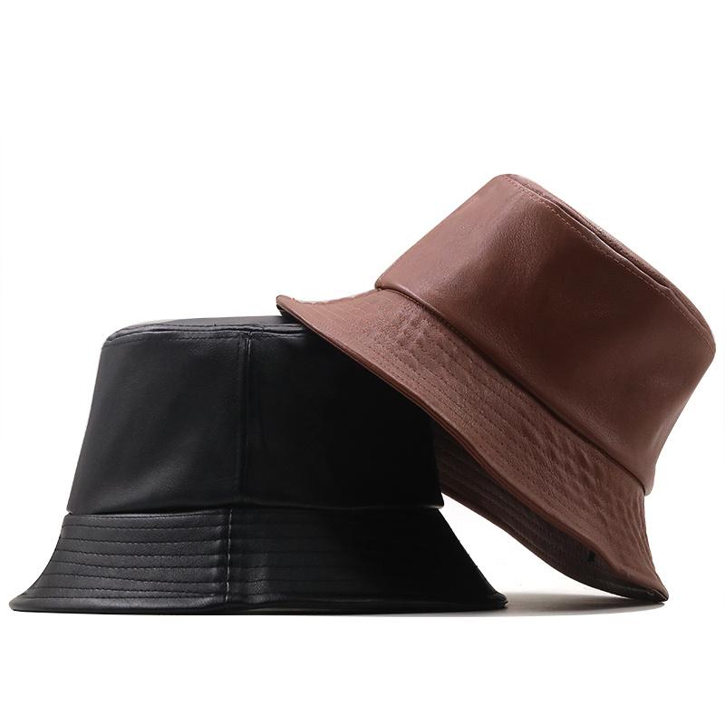 Wide Brim Hats Simple Leather Bucket Hat Women Reversible Pu And Cotton Soild Sun Fashion Bob Panama Autumn Waterproof Girl Fisherman, 002
Wide Brim Hats Simple Leather Bucket Hat Women Reversible Pu And Cotton Soild Sun Fashion Bob Panama Autumn Waterproof Girl Fisherman, 002