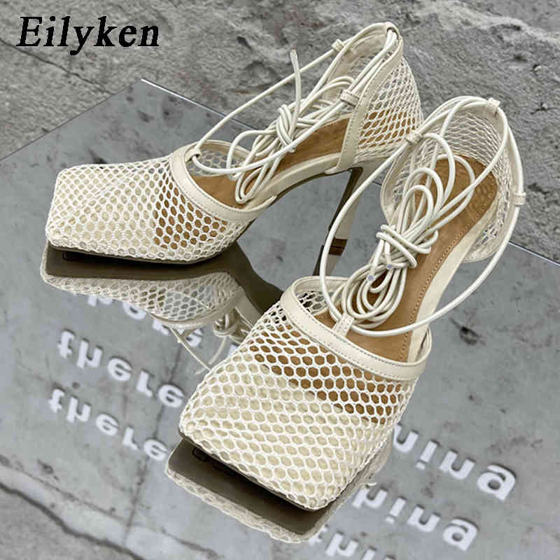 Eilyken 2021 New Sexy Yellow Mesh Pumps Sandals Female Square Toe high heel Lace Up Cross-tied Stiletto hollow Dress shoes K78, Apricot
Eilyken 2021 New Sexy Yellow Mesh Pumps Sandals Female Square Toe high heel Lace Up Cross-tied Stiletto hollow Dress shoes K78, Apricot