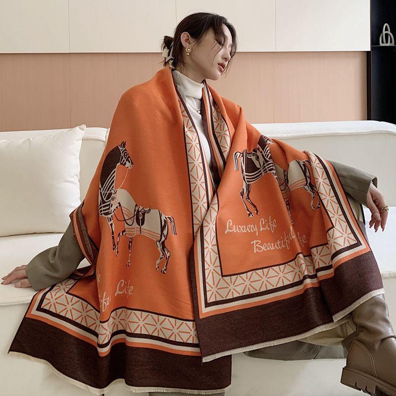 Scarves 2021 Women Winter Scarf Warm Cashmere Luxury Horse Female Thick Shawls Wraps Pashmina Bufanda Blanket Stoles
Scarves 2021 Women Winter Scarf Warm Cashmere Luxury Horse Female Thick Shawls Wraps Pashmina Bufanda Blanket Stoles