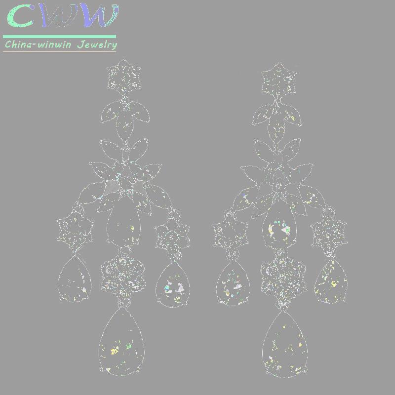 Dangle & Chandelier CWWZircons Vintage Long Zirconia Crystal Water Drop Flower Evening Earrings For Women Luxury CZ Wedding Jewelry CZ304, Silver
Dangle & Chandelier CWWZircons Vintage Long Zirconia Crystal Water Drop Flower Evening Earrings For Women Luxury CZ Wedding Jewelry CZ304, Silver