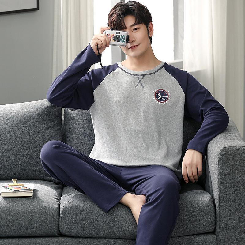Men's Sleepwear Pajamas Spring And Autumn Long-sleeved Trousers Simple Home Pajama Thin Cotton Large Size Set, Black;brown
Men's Sleepwear Pajamas Spring And Autumn Long-sleeved Trousers Simple Home Pajama Thin Cotton Large Size Set, Black;brown