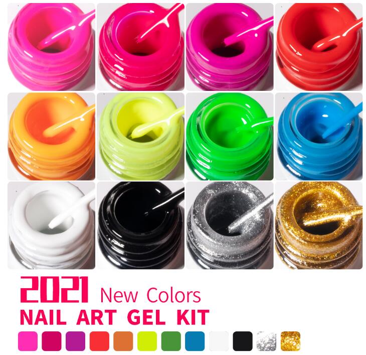Quality 12 colors nail art gel gliter Paint Nail Gel Set kit Long Lasting Easy Painting UV Gel Nail Polish Kit, Multi
Quality 12 colors nail art gel gliter Paint Nail Gel Set kit Long Lasting Easy Painting UV Gel Nail Polish Kit, Multi