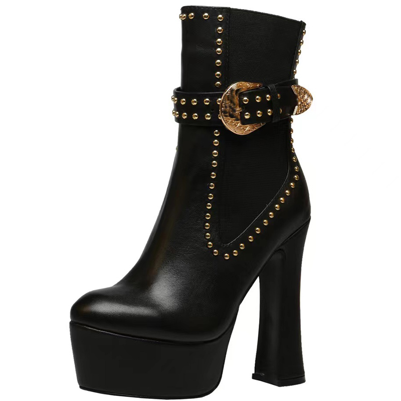 luxury designers Women Ankle Boots Autumn winter Fashion Cowskin ladies shoes quality Genuine Leather Button High heel boot 14CM heels womens booties 35-41, Black
luxury designers Women Ankle Boots Autumn winter Fashion Cowskin ladies shoes quality Genuine Leather Button High heel boot 14CM heels womens booties 35-41, Black