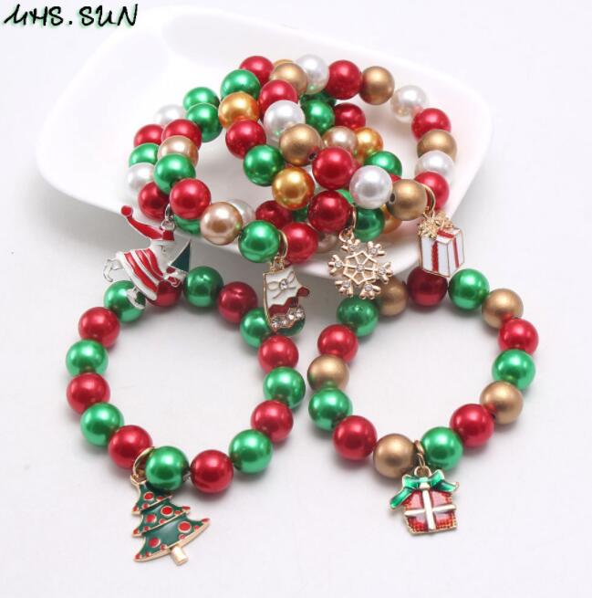 Jewelry Christmas Strands charms Alloy Crystal Santa Claus Tree Snowflake Pendant bangles Children bracelets beads for party Gift
Jewelry Christmas Strands charms Alloy Crystal Santa Claus Tree Snowflake Pendant bangles Children bracelets beads for party Gift