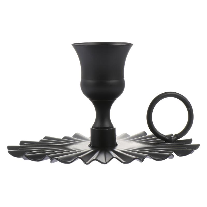 Candle Holders 1pc Delicate Fan Shaped Candlestick Iron Art Holder Decor