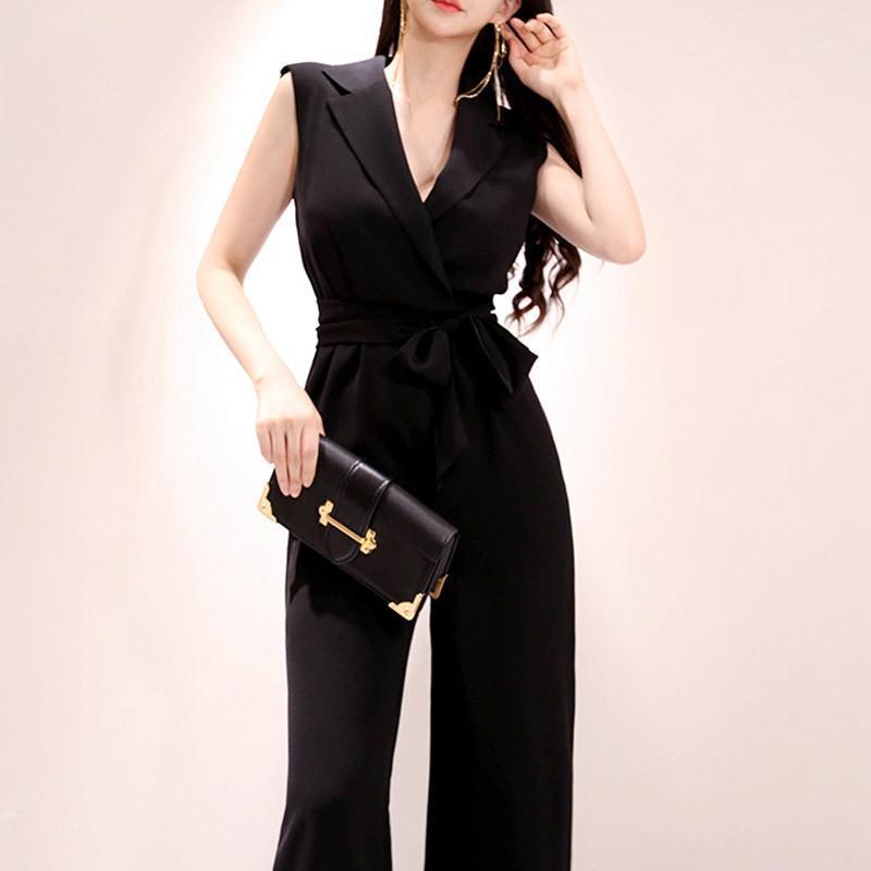 Women' Jumpsuits & Rompers Women OL Office Work Black Sleeveless Wide Leg Jumpsuit Romper Summer 2021 Clubwear Playsuit Womens Plus Size
Women' Jumpsuits & Rompers Women OL Office Work Black Sleeveless Wide Leg Jumpsuit Romper Summer 2021 Clubwear Playsuit Womens Plus Size