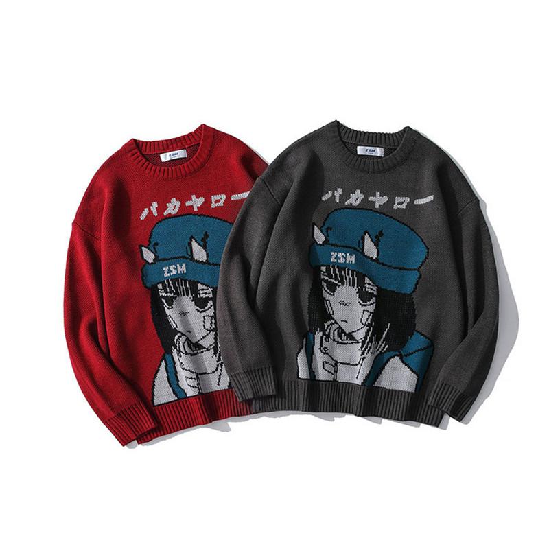 Men's Sweaters Harajuku Sweater Men Cartoon Personage Pullovers Fashion Autumn Gray Clothing Casual Ins Knit Jumper Loose Gengar, White;black
Men's Sweaters Harajuku Sweater Men Cartoon Personage Pullovers Fashion Autumn Gray Clothing Casual Ins Knit Jumper Loose Gengar, White;black