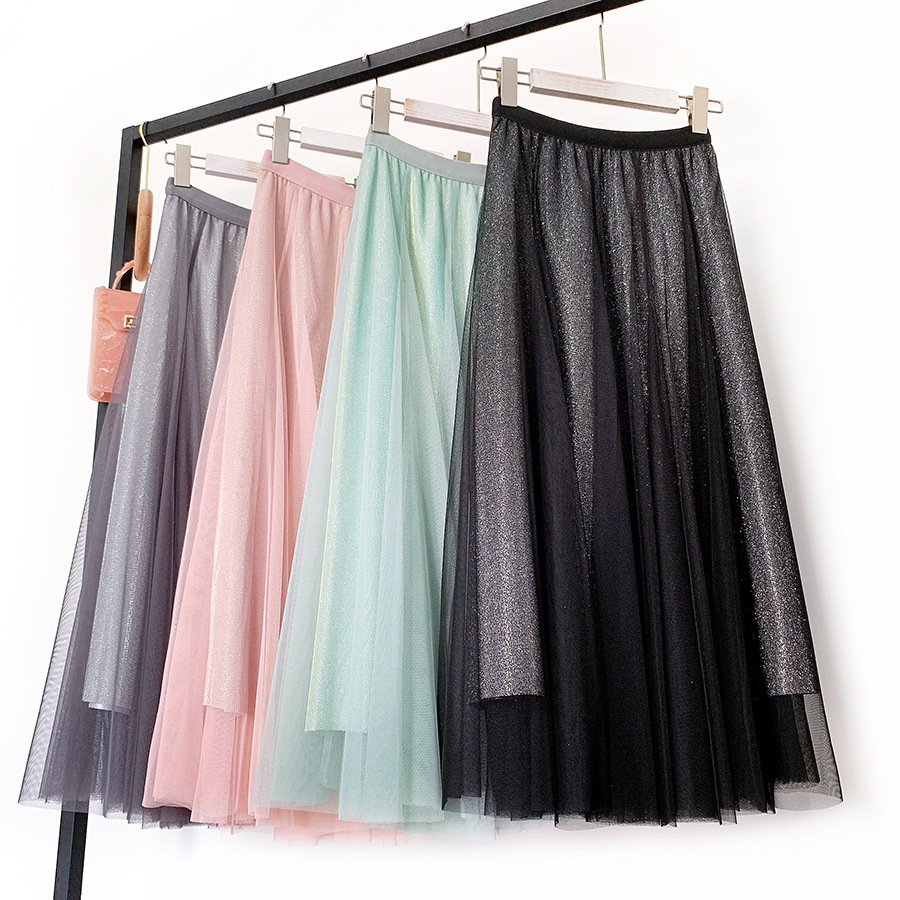 Qooth Long Tulle Skirt Women Spring Summer Gradient Shiny Lurex High Waist Pleated School Midi Skirt Female Skirts qh2201 210518, Black
Qooth Long Tulle Skirt Women Spring Summer Gradient Shiny Lurex High Waist Pleated School Midi Skirt Female Skirts qh2201 210518, Black