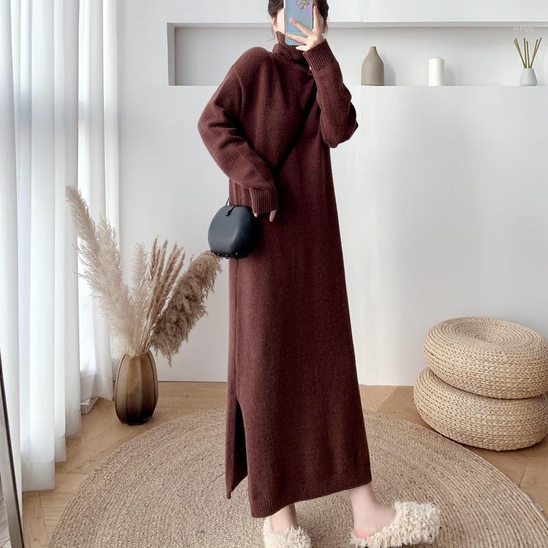 Make Firm Offers The Autumn/winter Long Over-the-knee Loose Tall Collar Knitting Yarn Dress Woman Casual Dresses, Black
Make Firm Offers The Autumn/winter Long Over-the-knee Loose Tall Collar Knitting Yarn Dress Woman Casual Dresses, Black