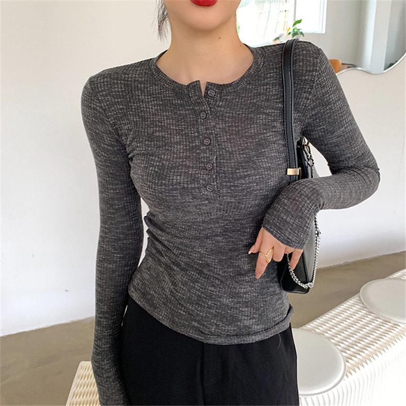 Spring Basic Office Lady Minimalist Tops Sexy Solid Women High Street All Match Brief Arrival T-shirt 210421