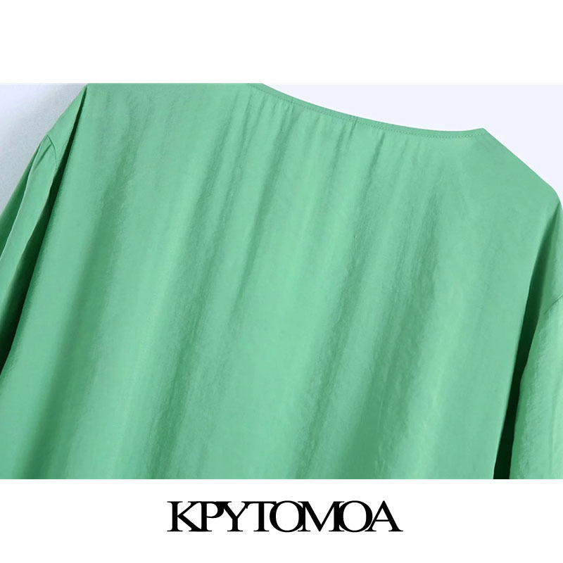 Women Chic Fashion Loose Asymmetry Midi Dress V Neck Long Sleeve Female Dresses Vestidos Mujer 210420