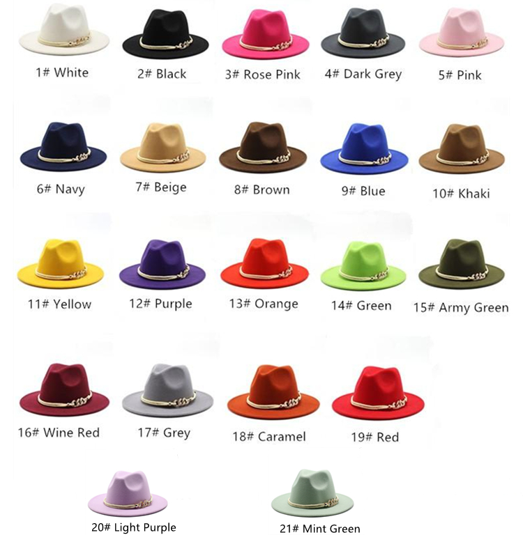 Mens Womens Wide Brim Simple Church Derby Top Hat Panama Solid Felt Fedoras Hats for Men Women Artificial Wool Blend Jazz Cap, Multi colors mixed
Mens Womens Wide Brim Simple Church Derby Top Hat Panama Solid Felt Fedoras Hats for Men Women Artificial Wool Blend Jazz Cap, Multi colors mixed