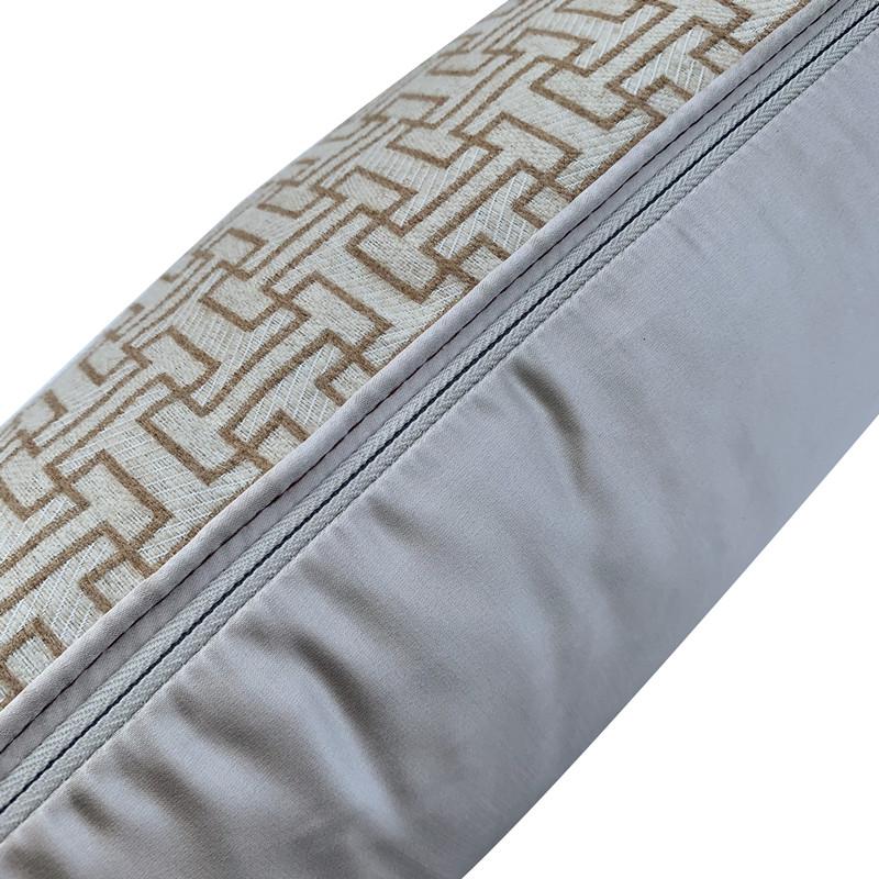 Fashion Classical Geometric Beige Woven Maze Pipping Home Decor Lumbar Pillows Soft Waist Designer Cushion Cover 30x50cm CushionD4574105