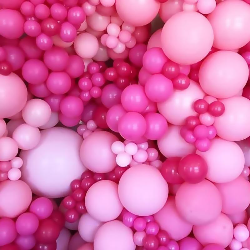 100pcs Matte Pink Balloon 2.2g Thickened Round Latex Wedding Decoration Girl Birthday Party Decor Supplies Wholesale