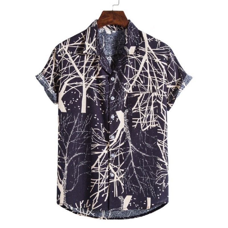 Pattern printing Hawaiian style men's short-sleeved shirt geometric printing party beach daily casual top lapel, White;black
Pattern printing Hawaiian style men's short-sleeved shirt geometric printing party beach daily casual top lapel, White;black