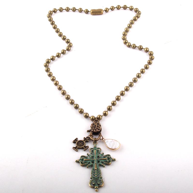 Pendant Necklaces Fashion Jewelry 60cm Beads Chain Stone And Cross Women Ethnic Necklace
Pendant Necklaces Fashion Jewelry 60cm Beads Chain Stone And Cross Women Ethnic Necklace