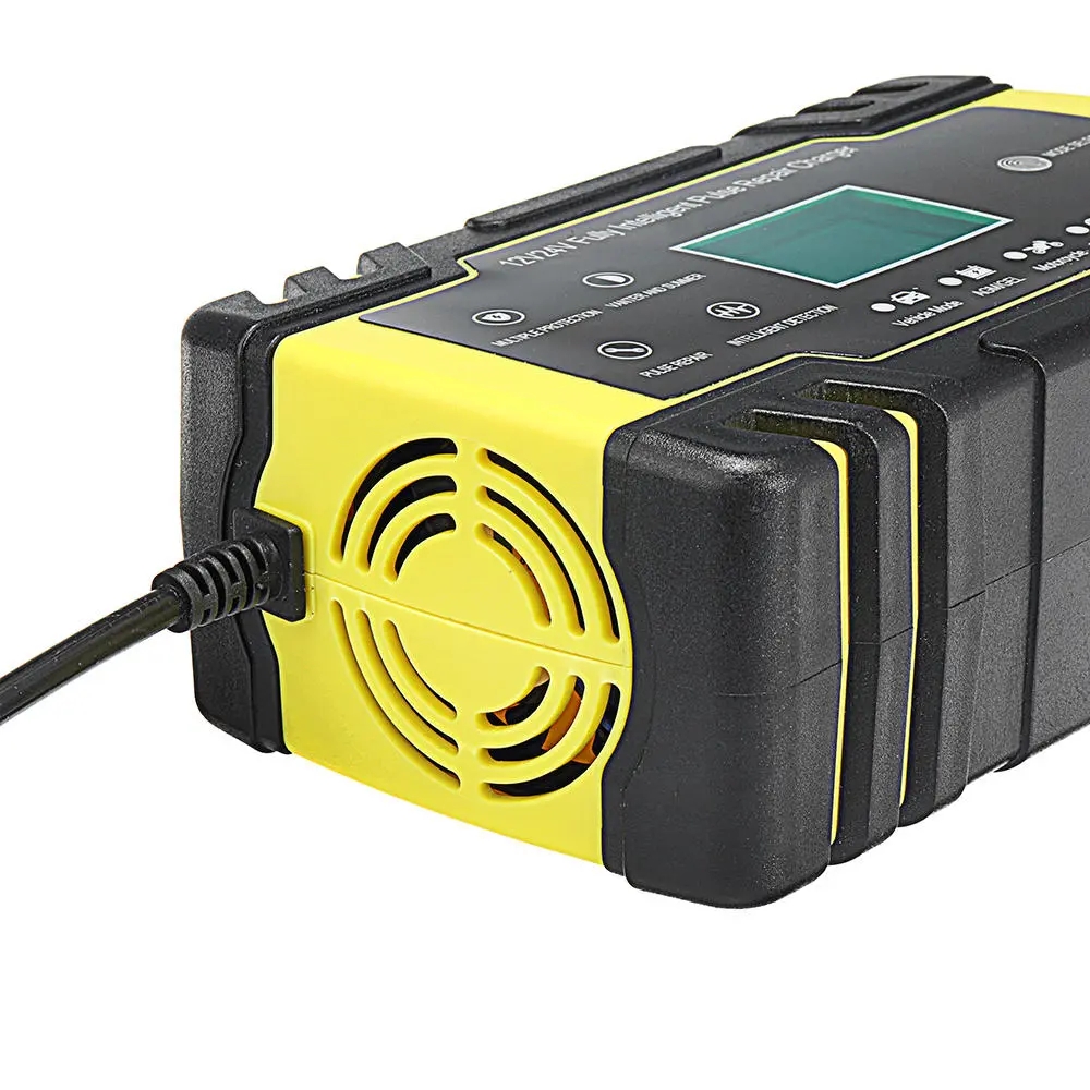 Digital LCD Display 8A/4A Touch Screen Pulse Repair Battery Charger For Car Motorcycle Lead Acid Agm Gel Wet