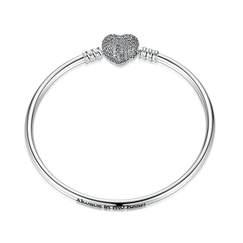 Factory Price 925 Sterling Silver bracelet Bangle with LOGO Engraved for PAS905 European Charms and Give your girlfriend a gift
Factory Price 925 Sterling Silver bracelet Bangle with LOGO Engraved for PAS905 European Charms and Give your girlfriend a gift