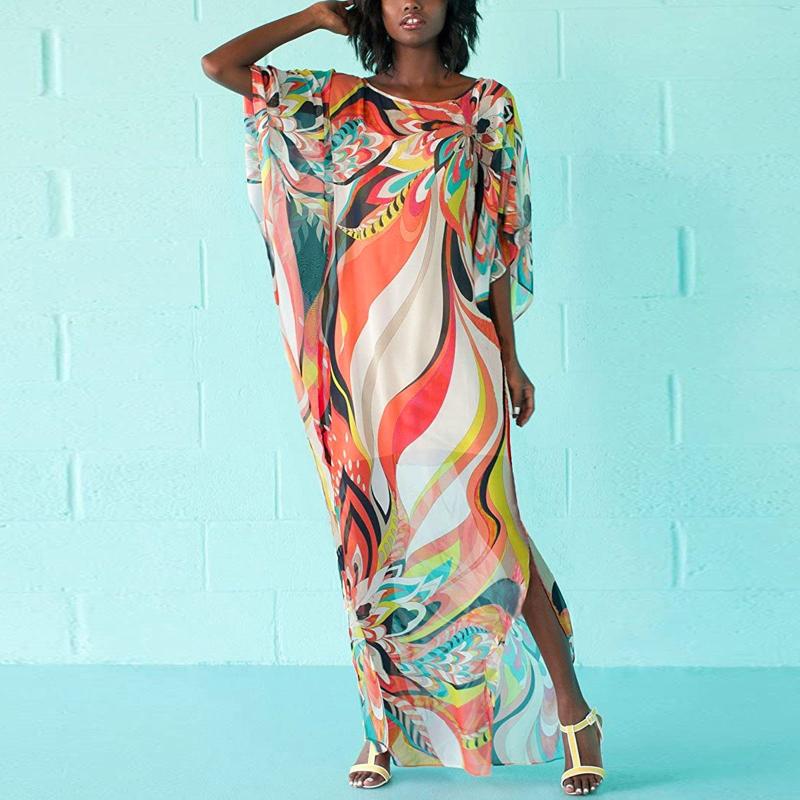 Women's Swimwear Beach Cover Ups For Women Printed Turkish Kaftans Swimsuit Up Long Dress Bohemian Summer#30, Orange
Women's Swimwear Beach Cover Ups For Women Printed Turkish Kaftans Swimsuit Up Long Dress Bohemian Summer#30, Orange