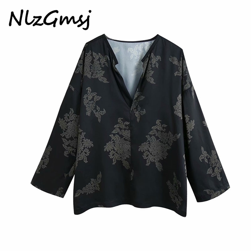 Women Fashion Print Loose Blouses Vintage Long Sleeve Side Vents Female Shirts Chic Tops 210628, As picture
Women Fashion Print Loose Blouses Vintage Long Sleeve Side Vents Female Shirts Chic Tops 210628, As picture