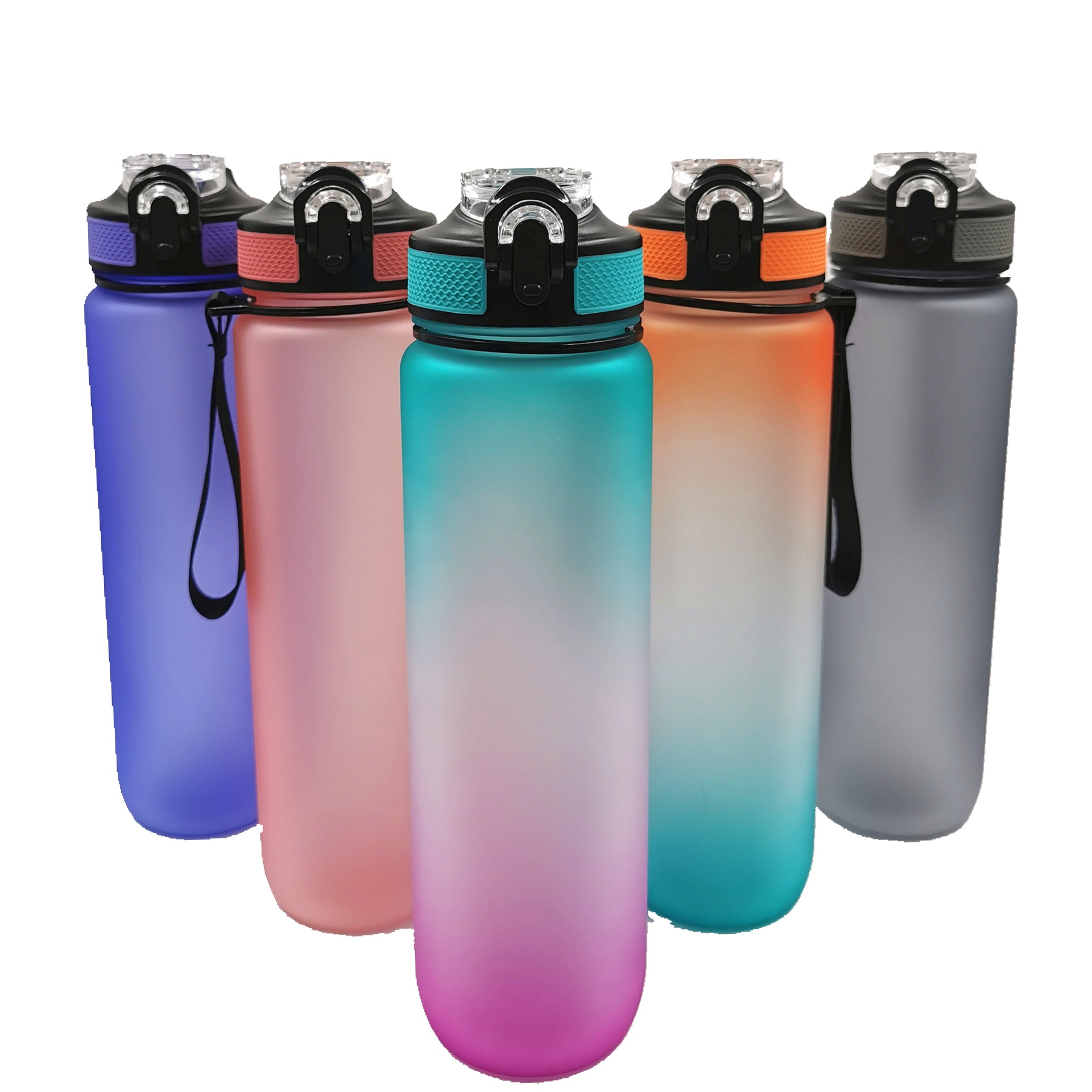 Color-changing 1L/32oz Water Bottle With Straw Wide Mouth for Sport Outdoor Water Bottle BPA-Free