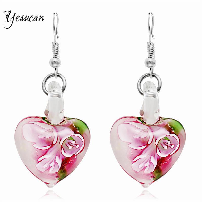 Dangle & Chandelier Yesucan Heart Flower Earrings Lampwork Water Drop Shape Murano Glass Pendant Fashion Jewelry For Bohemia Cute Gift Bijou
Dangle & Chandelier Yesucan Heart Flower Earrings Lampwork Water Drop Shape Murano Glass Pendant Fashion Jewelry For Bohemia Cute Gift Bijou