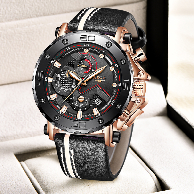 2021 Fashion Sport Men Watches LIGE Top Brand Luxury Big Dial Military Quartz Clock Leather Waterproof Chronograph Watch For Meng, Rose gold black
2021 Fashion Sport Men Watches LIGE Top Brand Luxury Big Dial Military Quartz Clock Leather Waterproof Chronograph Watch For Meng, Rose gold black