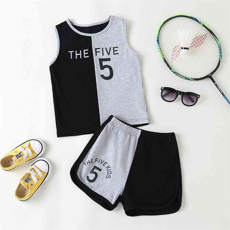 Winter Children Sets Casual Sleeveless O Neck Nubmber Tops Patchwork Shorts 2Pcs Girl Boys Clothes 18M-6T 210629, Black
Winter Children Sets Casual Sleeveless O Neck Nubmber Tops Patchwork Shorts 2Pcs Girl Boys Clothes 18M-6T 210629, Black