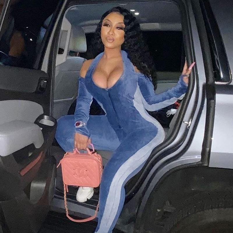 Women's Jumpsuits & Rompers BKLD 2021 Autumn Workout Womens Jumpsuit Halter Long Sleeve Off Shoulder Patchwork Bodycon Sexy Clubwear, Black;white
Women's Jumpsuits & Rompers BKLD 2021 Autumn Workout Womens Jumpsuit Halter Long Sleeve Off Shoulder Patchwork Bodycon Sexy Clubwear, Black;white