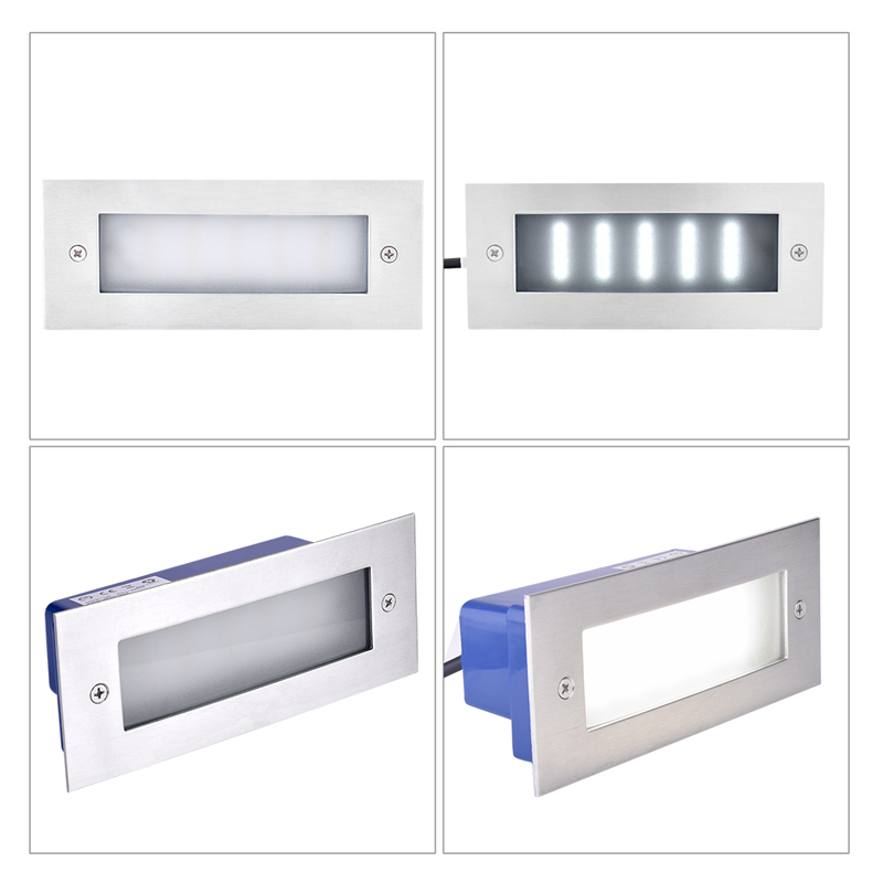 LED Stair Corner Outdoor Lighting Street Lights 7W Step Light Rustproof Waterproof Recessed Landscape Pathway Courtyard Stairs Swimming Pools crestech