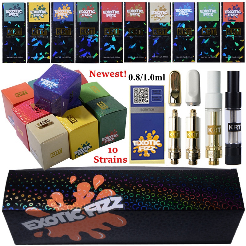Newest KRT Vape Cartridge Hologram Packaging Atomizers E Cigarettes 0.8ml 1ml 10 Strains Glass Tank Vaporizer Dab Wax Cigarette Thick Oil Ca
Newest KRT Vape Cartridge Hologram Packaging Atomizers E Cigarettes 0.8ml 1ml 10 Strains Glass Tank Vaporizer Dab Wax Cigarette Thick Oil Ca