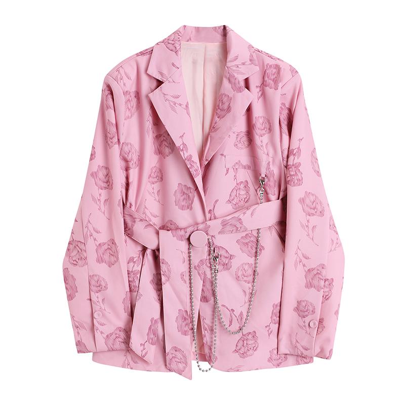 Women's Suits & Blazers 2021 Lady Spring Summer Autumn Coat Women Casual Elegant Office Cool Pink Rose Print Thin Oversize Blazer Jacket Out, Suit 1 piece
Women's Suits & Blazers 2021 Lady Spring Summer Autumn Coat Women Casual Elegant Office Cool Pink Rose Print Thin Oversize Blazer Jacket Out, Suit 1 piece